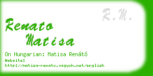 renato matisa business card