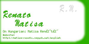 renato matisa business card